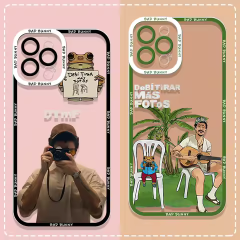 Phone Case for OPPO Reno 13 12F 11F 10 12 Pro Plus A79 5G A78 Realme C67 Find X3 Lite DTMF Deb&iacute; Tirar M&aacute;s Fotos Bad Bunny Covers