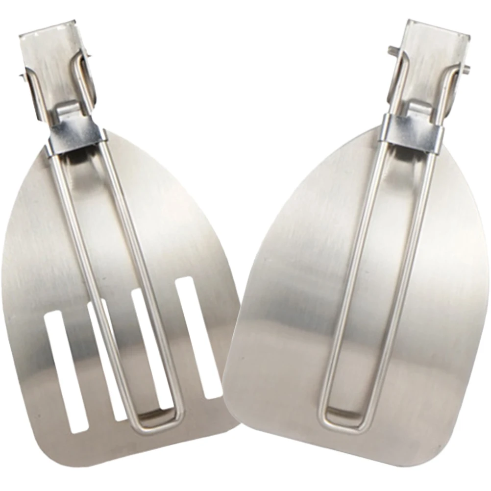 

2pcs Outdoor Folding Spatula Ergonomic Lightweight Cooking Tool For Camping Picnic Restaurant Wok Frying Portable Spatula With