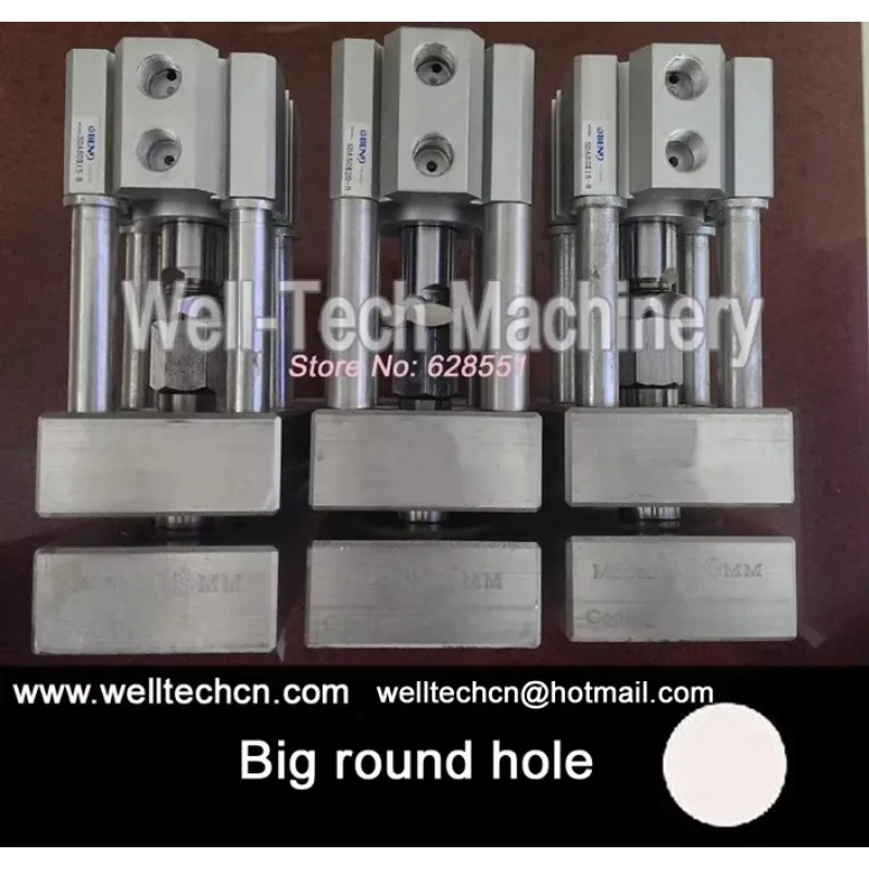Custom Big Round Hole Puncher 20mm to 28mm Penumatic Punching Machine Long Material Through 150mm Bag Hole Punching Moulds