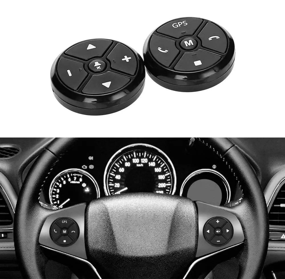1Pc Universal 4Key Car Steering Wheel Controller Wireless Music DVD GPS Navigation Radio Enhanced Functionality