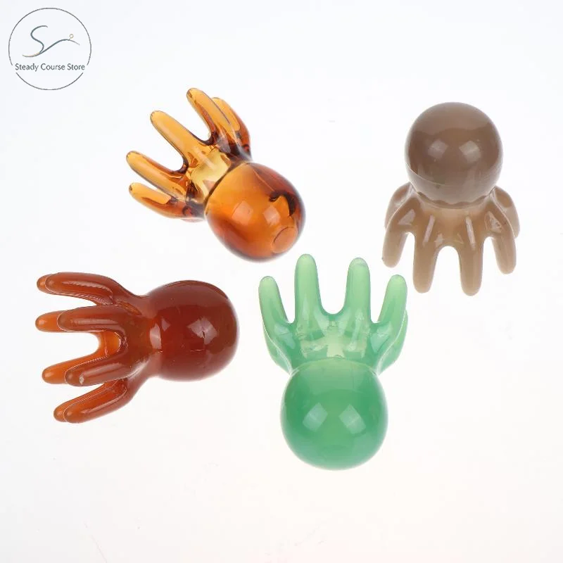 Resin Octopus Head Massage Comb Meridian Scraping Gua Sha Tool for Office Home Use Relieve Fatigue Stress Hair Care