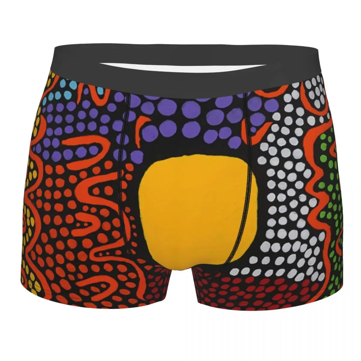 

Custom Yayoi Kusama Underwear Men Breathbale Funny Polka Pop Boxer Briefs