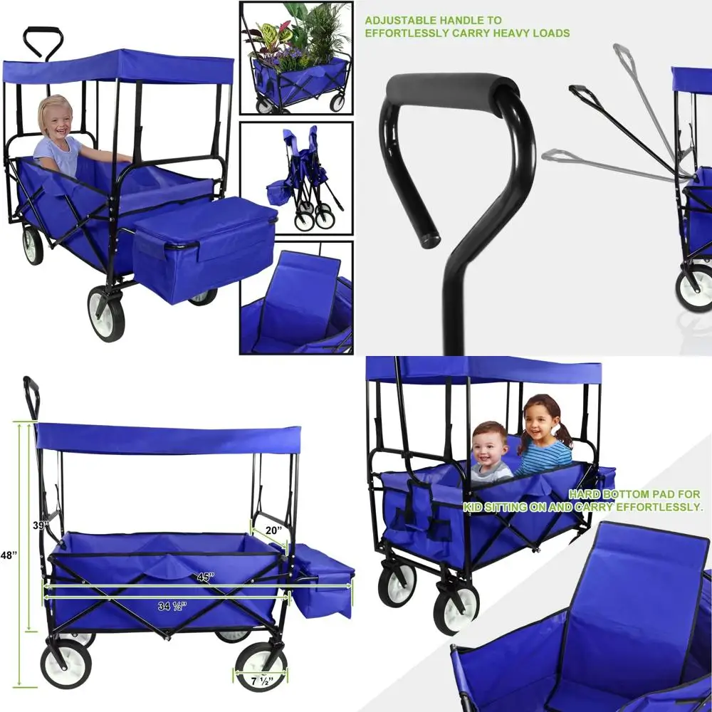 

All-Terrain Folding Wagon by Eurmax USA - Heavy Duty Outdoor Utility Cart for Camping, Patio, Shopping, Gardening, and Sports