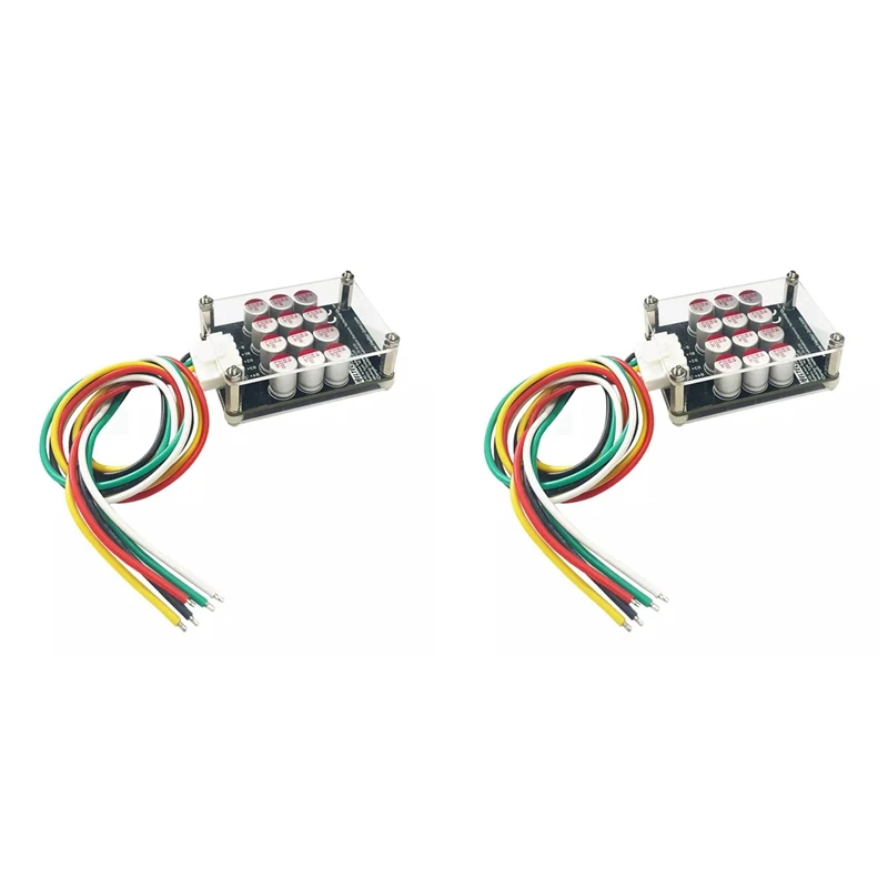 

N75R-2X 4S 5A Cluster Equalizer Active BMS Board Lithium Battery Lifepo4 Battery Equalizer Capacitor(With Case+Terminal Wire)