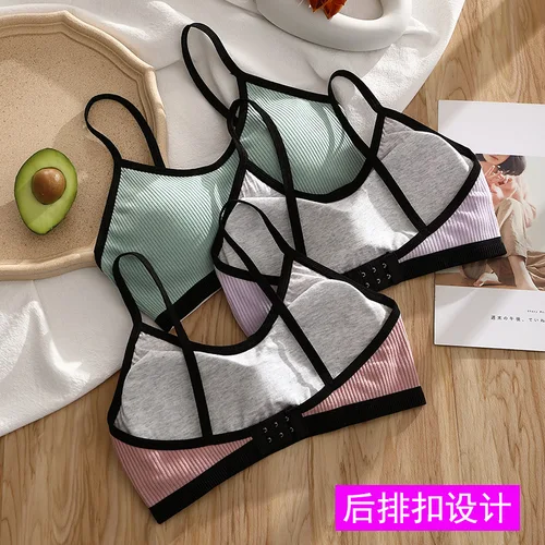 Imagen 2 del producto Lencería Sexy 3D, Sujetador deportivo sin costuras, Top sin tirantes y espalda descubierta, Bralette de realce, ropa interior de mujer, ropa interior de algodón para niñas y mujeres