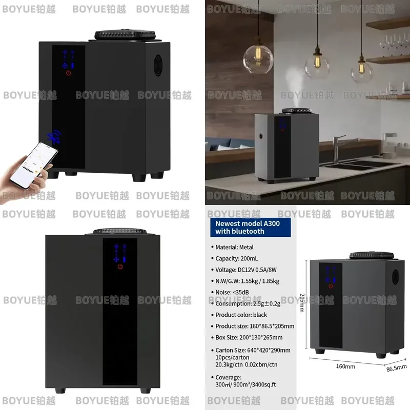 Commercial HVAC Scent Diffuser WiFi Anhydrous Aromatherapy Machine for Home Hotel Office Essential Oil Air Freshener System