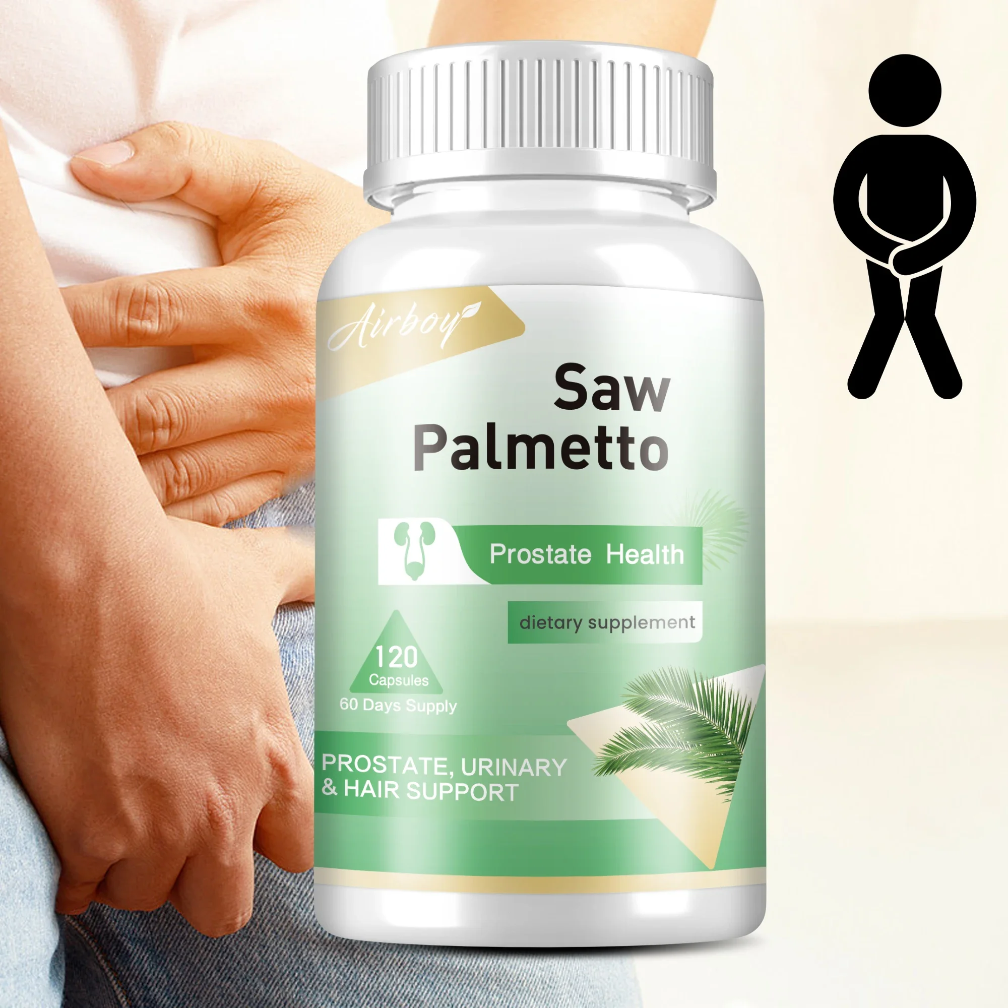 Saw Palmetto - Promotes Hair Growth and Prostate Support for Men and Women, Reduces Baldness and Hair Thinning