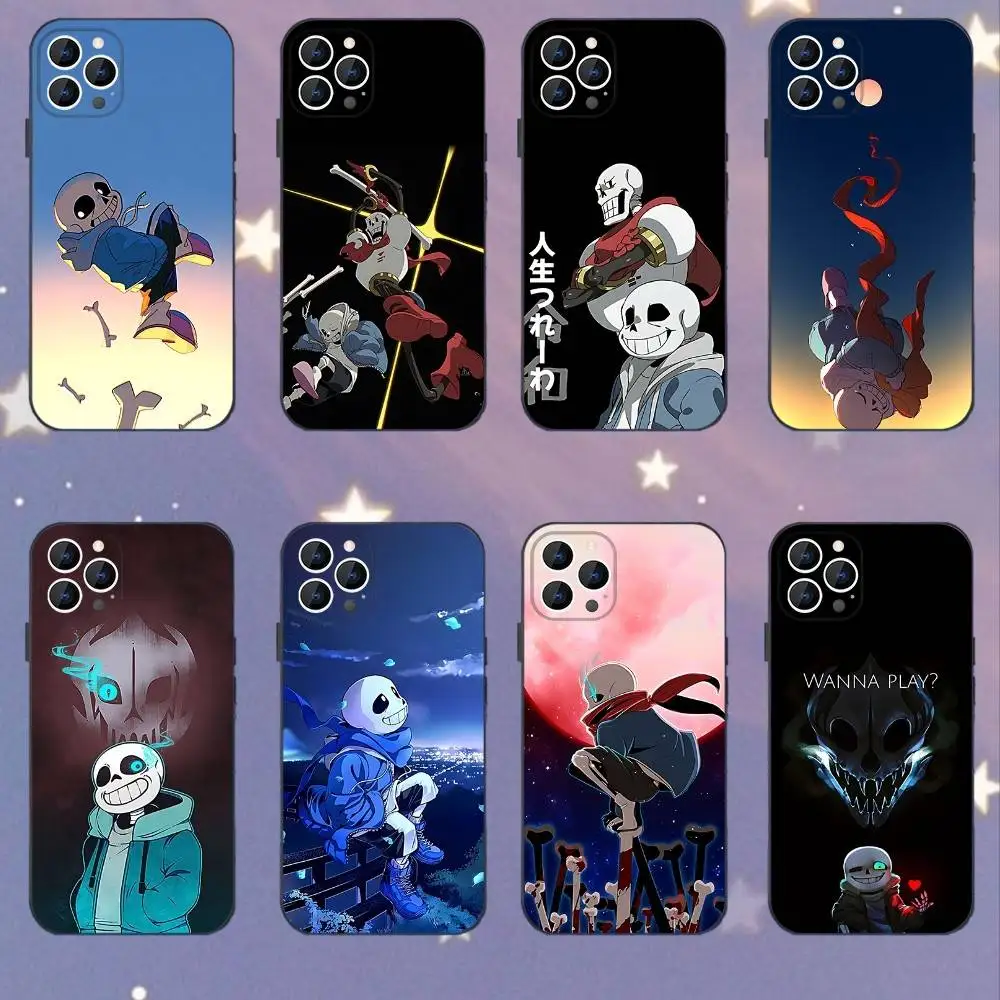 

U-Undertale Sans Black Soft Case For iPhone 17 13 14 15 11 16 12 Pro Max Pro Max Plus E Air Mini Phone Cover Shell