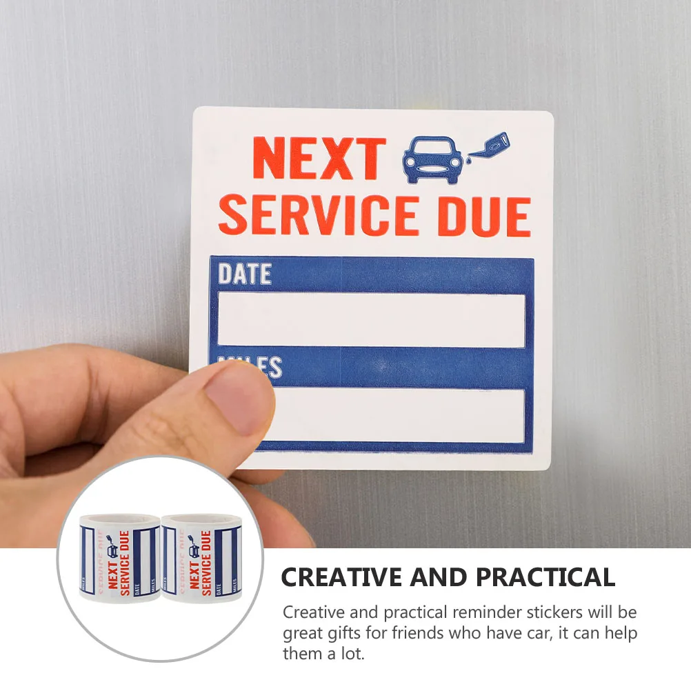 

Car Stickers 2 Rolls Maintenance Labels Adhesive Windshield Tabs Fish Tank Service Due Removable Premium Material Easy