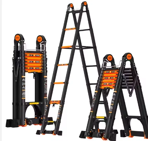 Foldable Easy Store Step Compact Folding Multipurpose Aluminum Telescopic Ladder For Car Roof