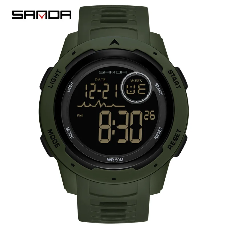 ANDA2125 Luxury Brand Multi functional Luminous LED Digital Watch Sport 50m Waterproof Watch Men's Junior Electronic Watch
