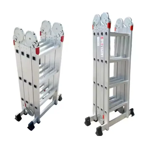 4-in-1 Aluminum Telescoping Ladder Convertible Step/Extension/Stair/Scaffold 330lbs Heavy-Duty Portable Folding Ladders for Home