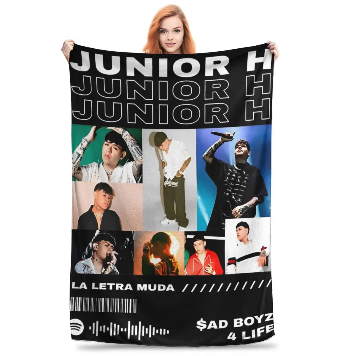 

Juniors H Singer Sad Boyz Tour Throw Blanket for Couch Fuzzy Soft Plush Blanket Multi-size for All Seasons