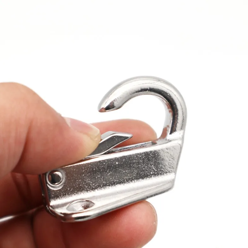 6Pcs Marine 316 Stainless Steel Fender Hooks, Spring Loaded Snap Shackles, Locking Boat Fendering Clips for Yacht Kayak