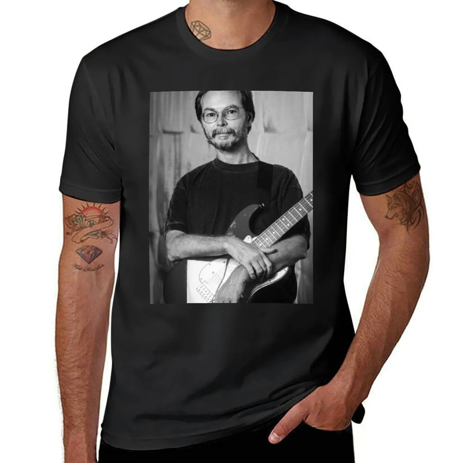 walter becker BW T-Shirt tops for a boy men t shirt