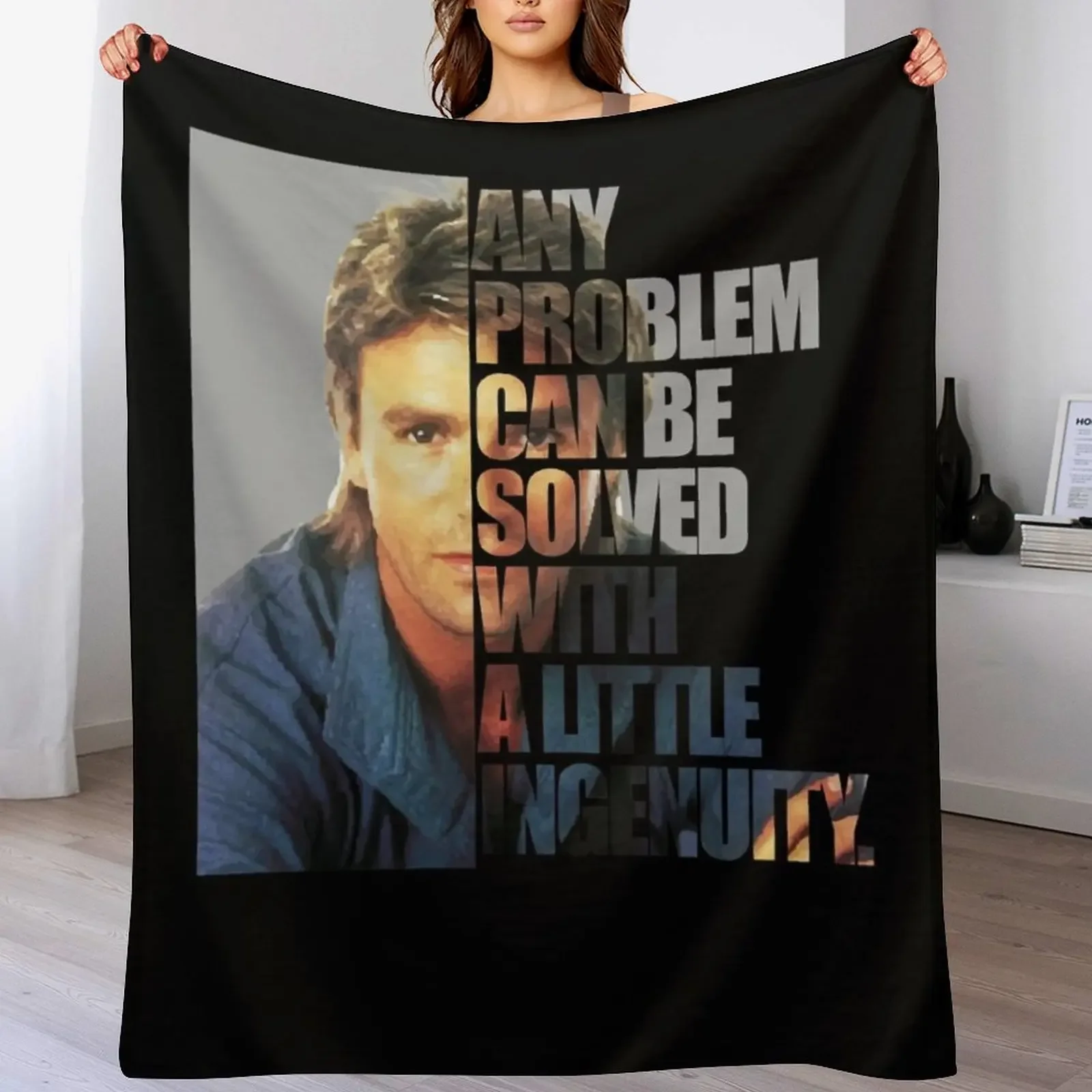 

Lover Gifts Macgyver Said Any Problem Gift For Fan Throw Blanket Summer Soft Big Loose Blankets