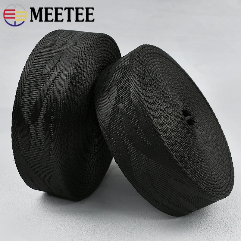 

2/5M 38mm Nylon Jacquard Webbing Tape 2mm Thick Backpack Ribbon Strap Bag Clothes Decor Lace Belt Bias Binding Sewing Trimmings