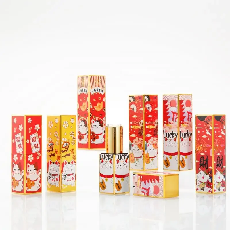 Diy Lipstick Tube Van Gogh Oil Painting Series Gilt-edged Tube Empty Tube Lipstick Mouth Red Envelope Shell Empty Tubes 12.1mm