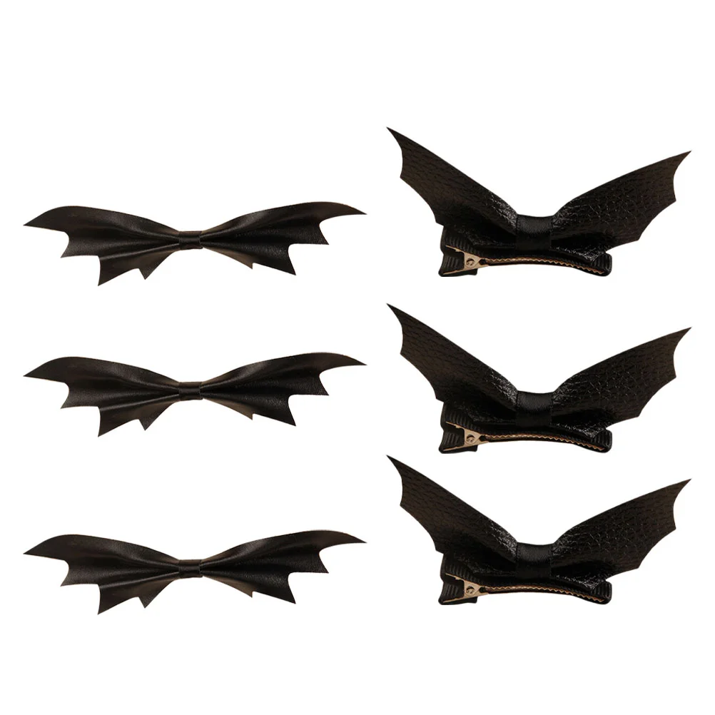 6 Pcs Bat Hair Clip Role-playing Party Accessories Halloween Ornament Clamp Themed Clips Shaped Hairpins Clamps Alloy