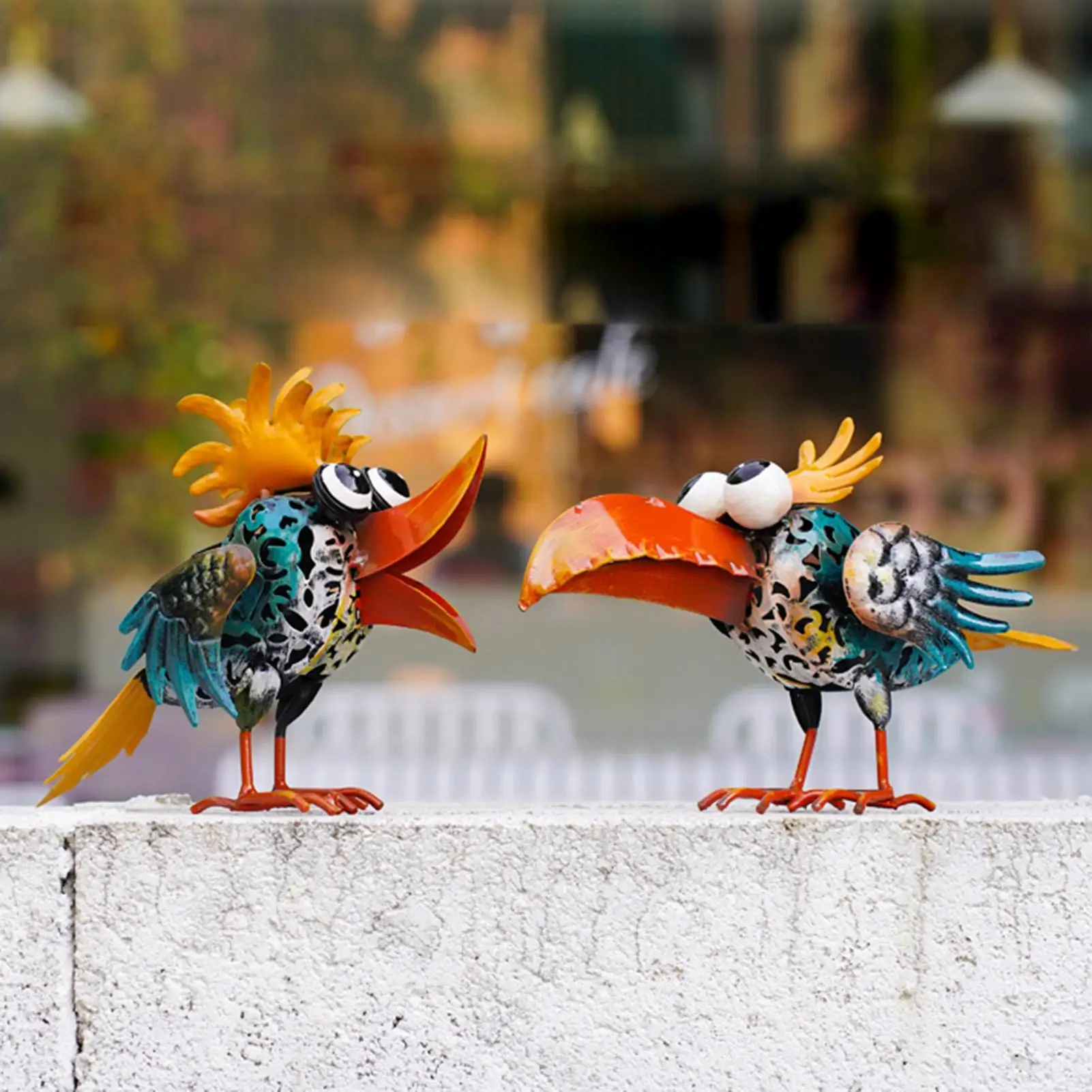Garden Birds Indoor Outdoor Animal Decor Funny Bird With Big Eyes And Mouth For Backyard Lawn Terrace Courtyard Patio Porch