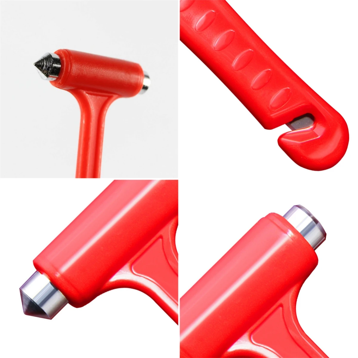 1Pc Martello di sicurezza multifunzionale Casa Ufficio Auto Bus Finestra Interruttore Solido Mini Manico rosso Martello di sicurezza Strumento di fuga di emergenza