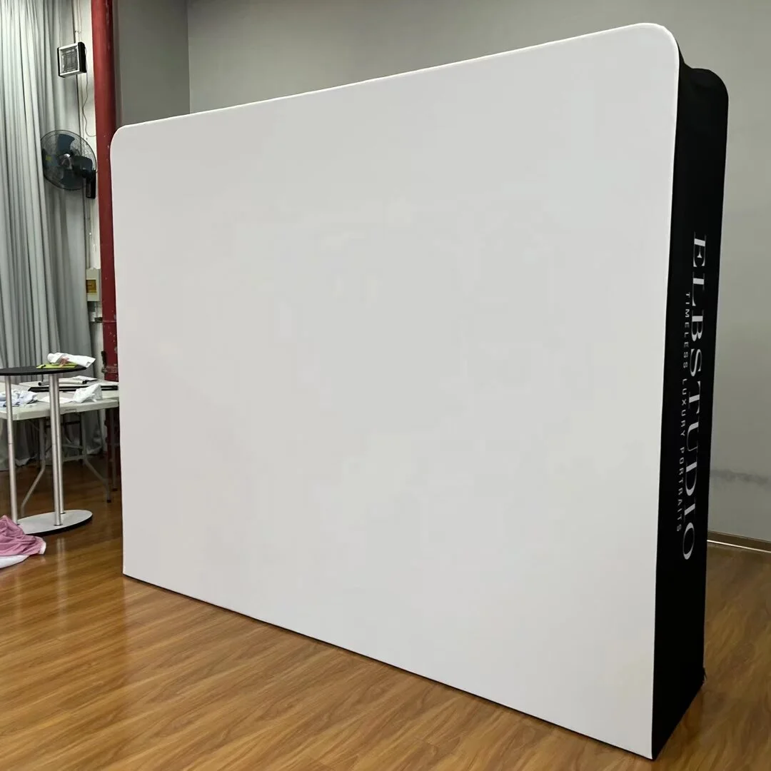 3D Custom LOGO & Size Photo Backdrop Stand With Fabric Light Box Compatible With Smartphones Tension FabricBackdrop
