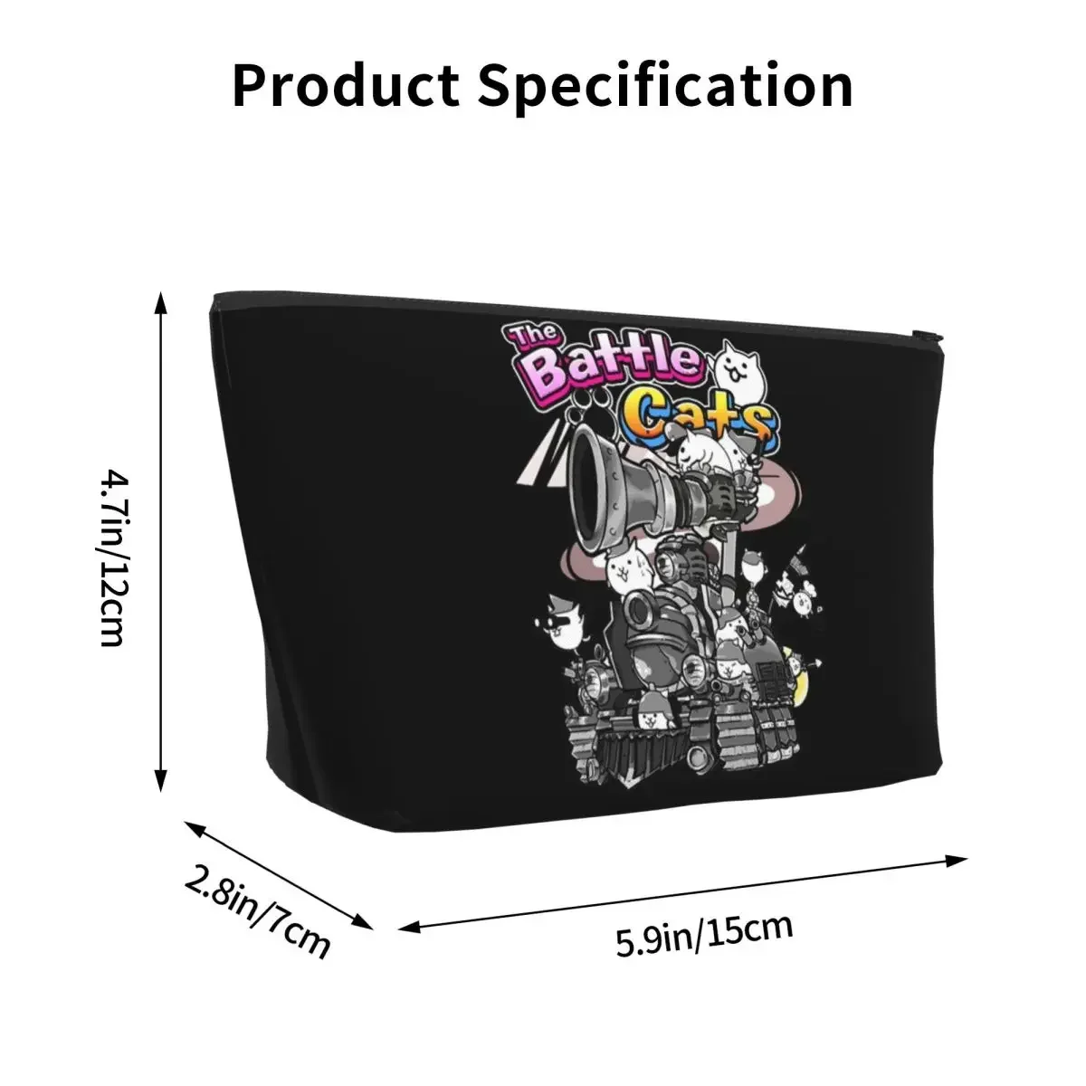 Tank - Battle Cats Travel Cosmetic Bag Makeup Bag Storage Bag Cosmetic Case Portable Organizer For Women Ladies Gift