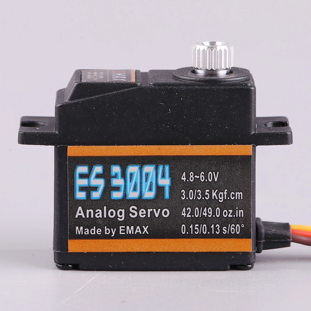 Servo analógico EMAX ES3004 para avión teledirigido, 20g, 3,5 kg, 0.13seg, 23T, engranaje de Metal, actualización ES3104