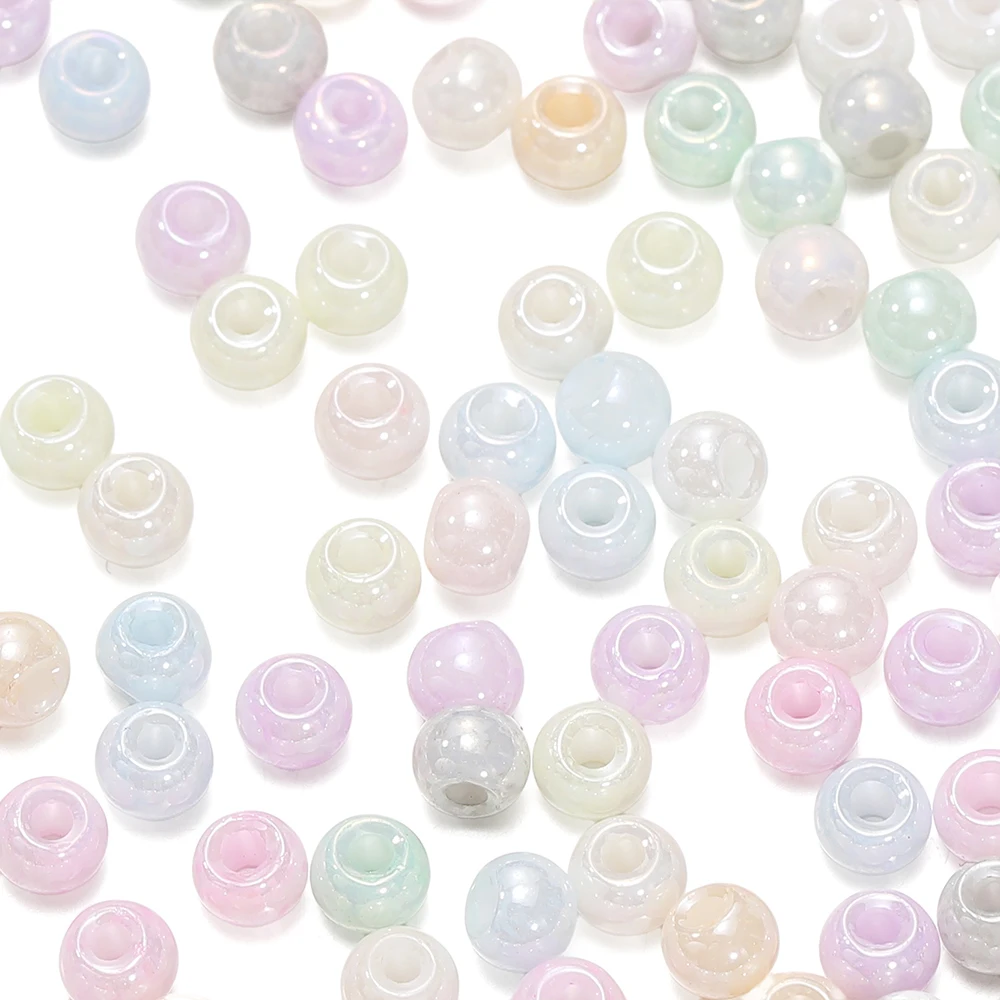 4mm 10 gr/los Makronen farbe Runde Glas Rocailles Creme Tschechische Spacer Perlen Für DIY Schmuck Machen Hand Zubehör