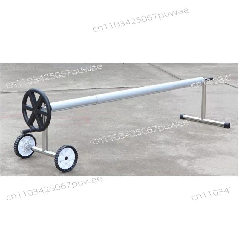 Aluminum Manual Pool Roller Reel, Swimming Pool Cover Reel with Manual Roller Design