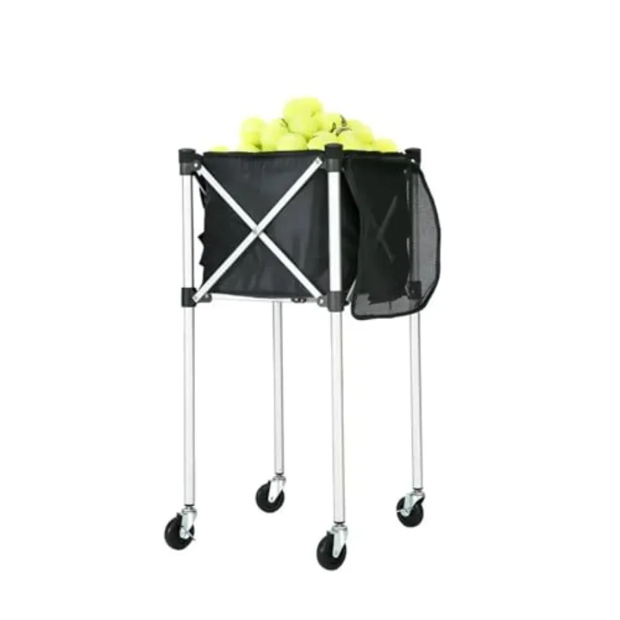 

Складная тележка для теннисных мячей, легкая корзина-хоппер для теннисных мячей, складная спортивная тележка для теннисных мячей