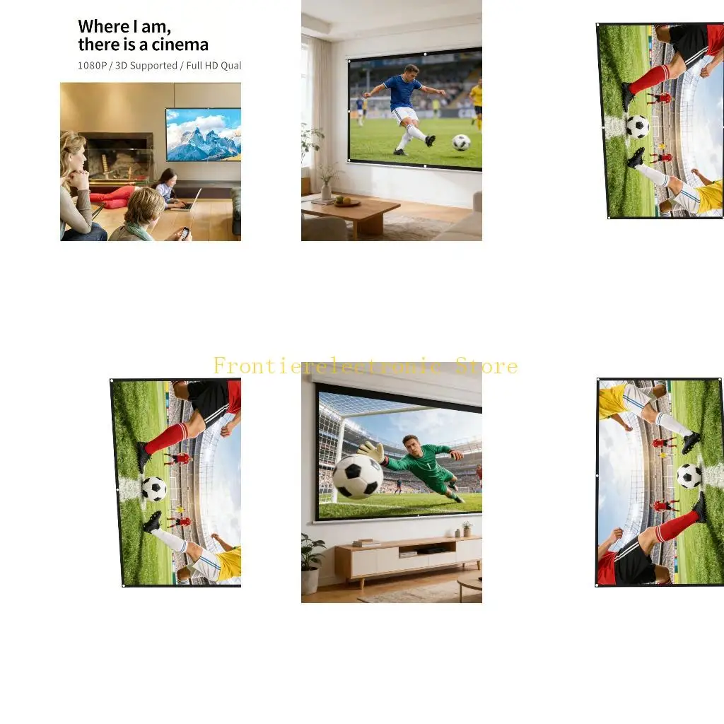 G8DB Portable Projector Screen 16:9 Format High Reflectivity Polyester For Movie Presentations And Game