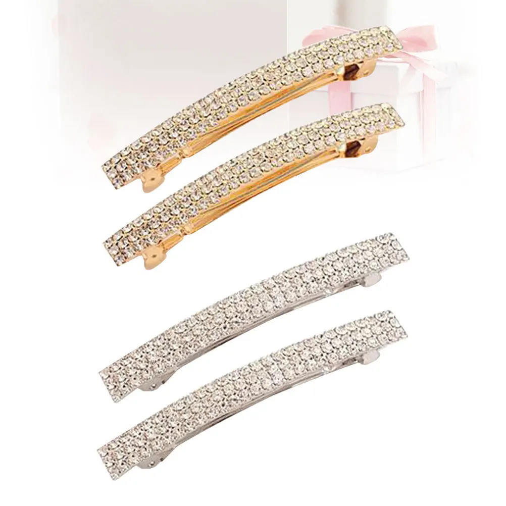 

4Pcs Crystal Hair Pins Chic Temperament Barrettes for Women Girls Stylish Daily Party Use Hair Accessories Women Barrettes