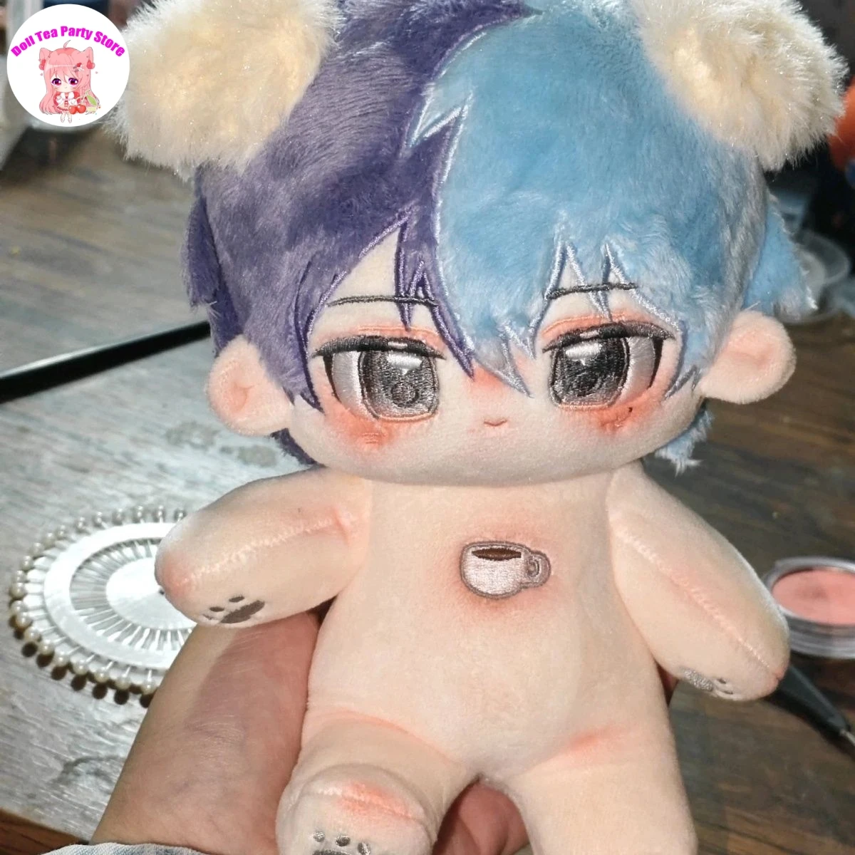 

Toya Aoyagi Plush Cotton Doll Animal Ear Stuffed Body Dress Up Clothes Plushies Anime Figures Dolls Handsome Xmas Gift 20cm