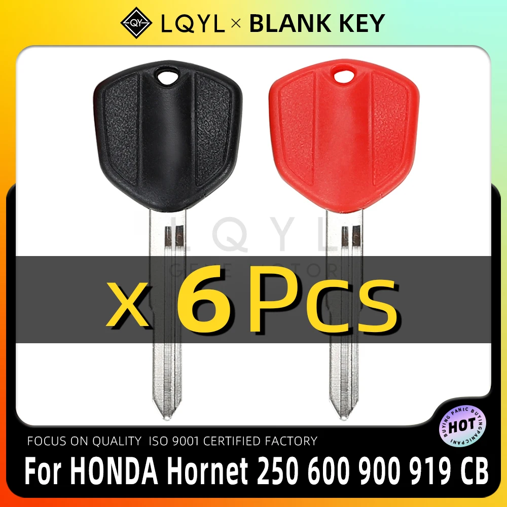 

LQYL 6 шт. новый пустой ключ для мотоцикла, замена необрезанных ключей для HONDA Hornet 250 600 900 919 VFR800 CB400 CB