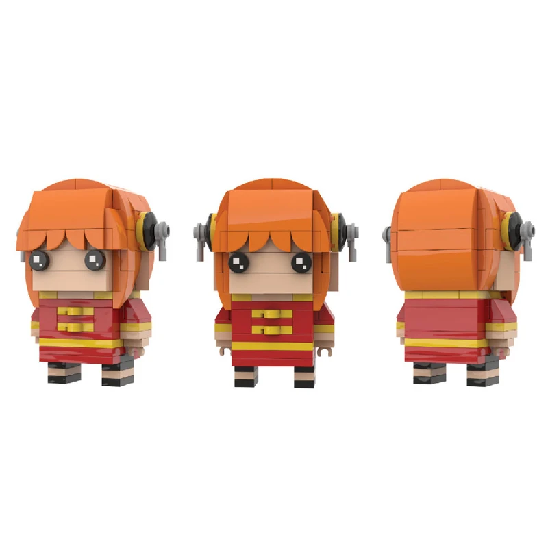 

MOC мультфильм собранная кукла DIY детские игрушки подарок на день рождения аниме персонаж Саката Гинтоки Кацура Котаро кирпичные строительные блоки
