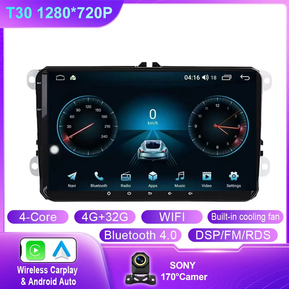 Voor Volkswagen VW Caddy 2011 2012 2013 2014 2015 2016 2017 2018 Android Auto Video Navigatie Auto Radio Multimedia Speler QLED