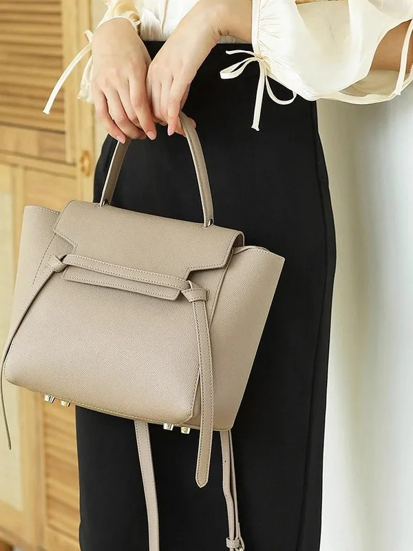 Classic Leather Mullet Fish Bag Women's Handbag Single Shoulder Crossbody Wing Bag Trendy Commuter Style Soft Shape Handbag