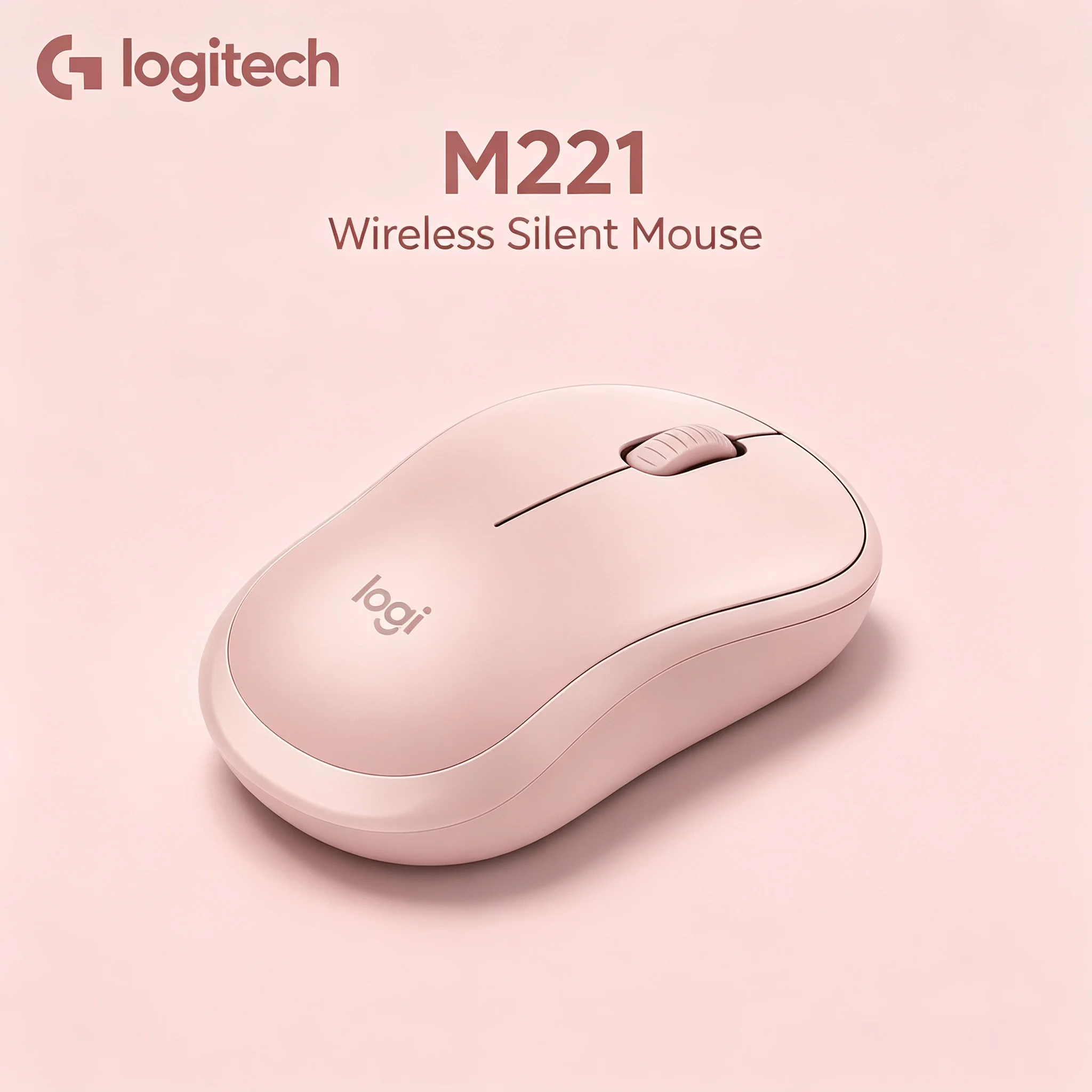Logitech M221 2.4G Noiseless Wireless Mouse Comfort Hand Grip Silent Mice For Windows Mac OS PC