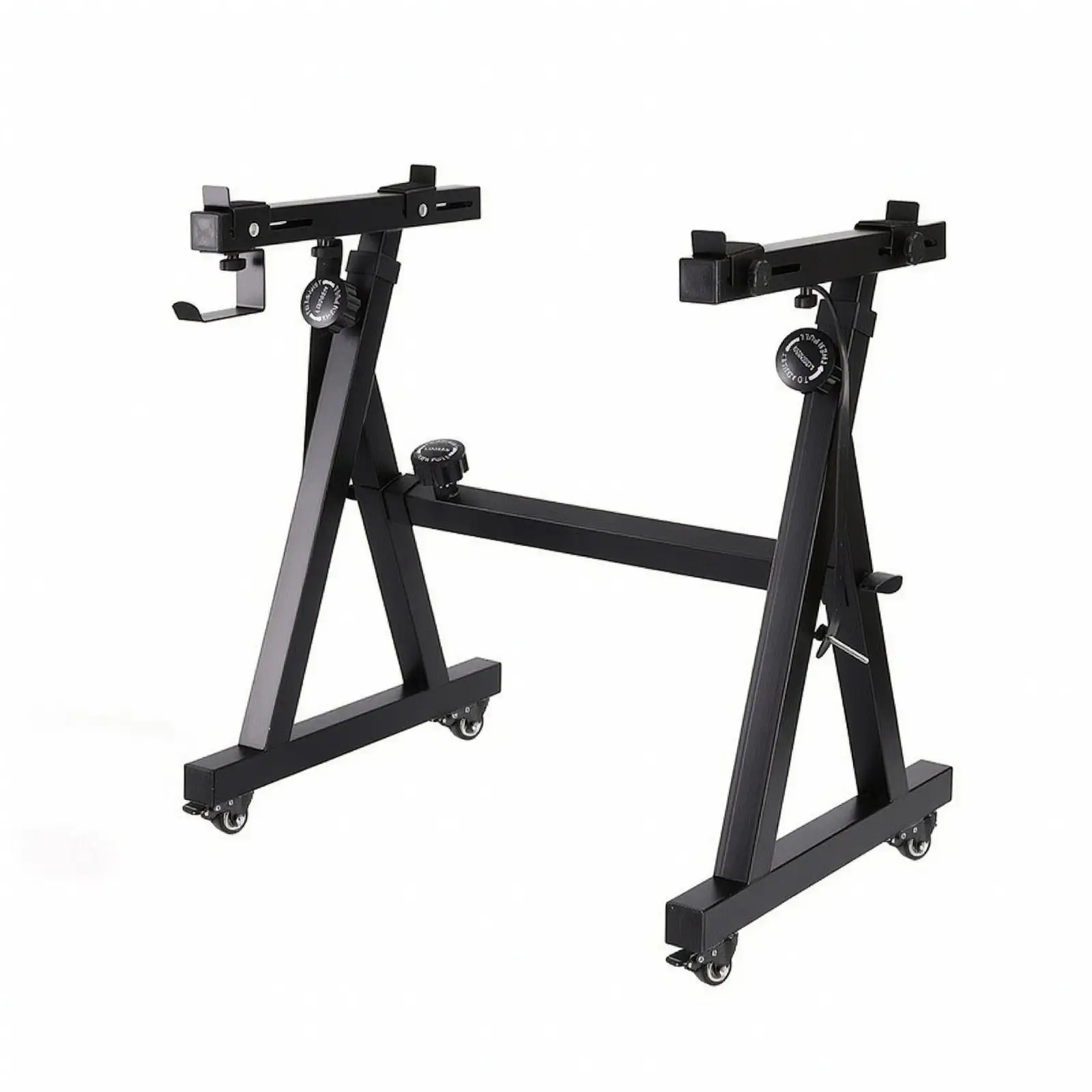 Z-Shaped Keyboard Stand with Wheels | Sturdy Steel Frame, cushioning Padded touch points Points, for Home Studio