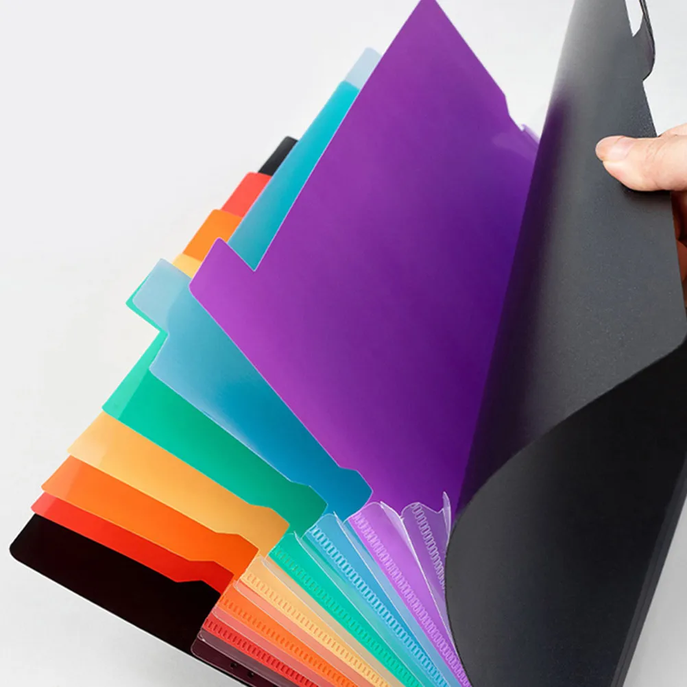 

2Pcs File Folder Large Capacity Multi-Layer Expanding Paper Holder Portable Handheld Organizer A4 Document Receipt Storage