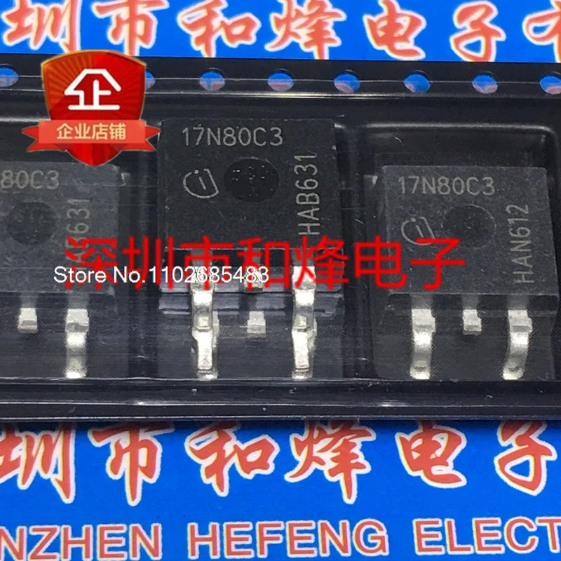 

(5PCS/LOT) 17N80C3 SPB17N80C3 TO-263 800V 17A