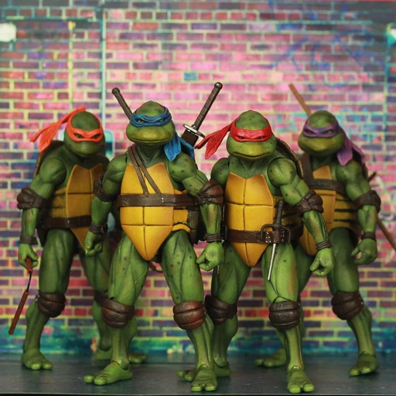 

NECA Bandai Teenage Mutant Ninja Turtles 1990 Movie Edition TMNT Limited Edition 7-inch Movable Doll Figure Model Ornament