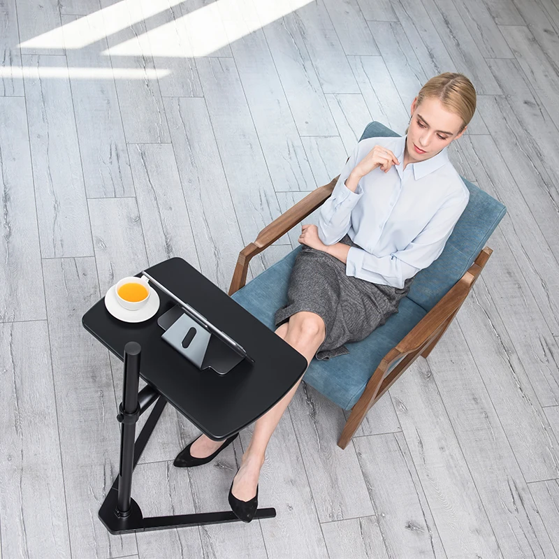 Height Adjustable Office Leisure Floor Stand UP-8T Laptop Organizer Movable Sofa Side Table