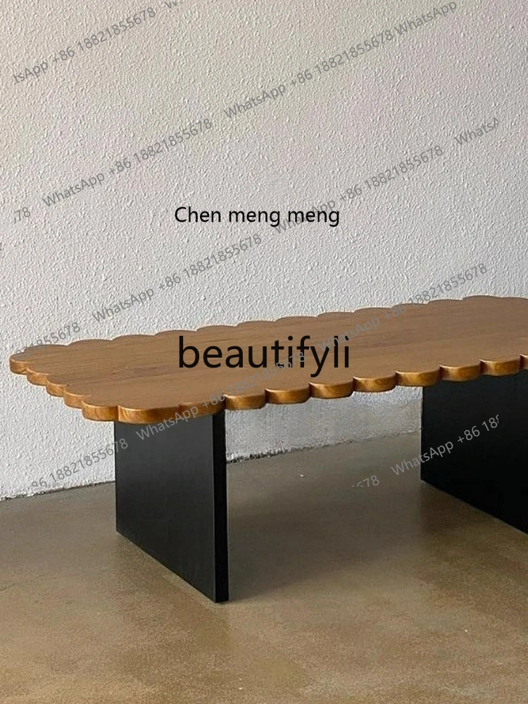 X New Minimalist Living Room Vintage Solid Wood Creative Simple Rectangular Dining Table