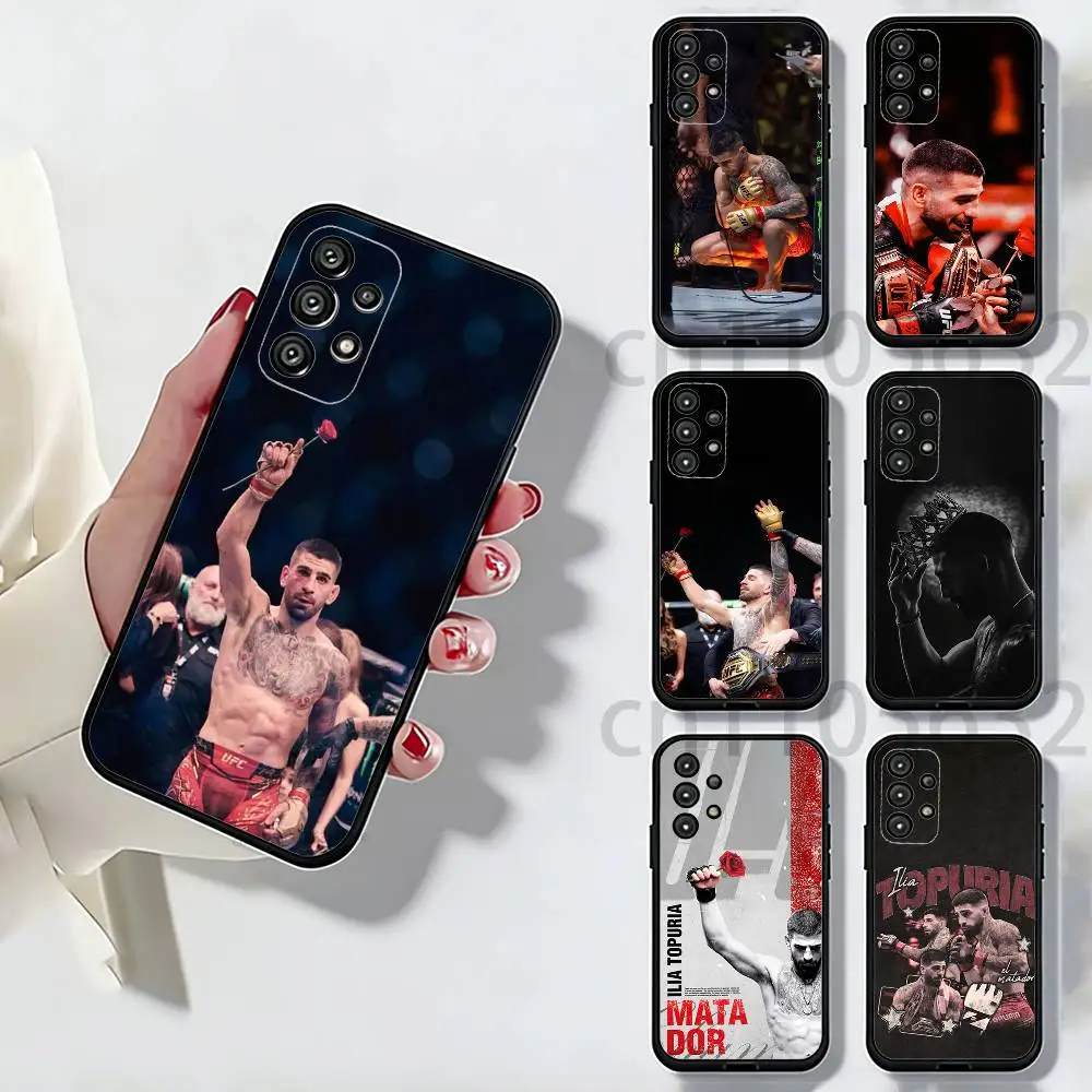 I-Ilia Champion T-Topuria Phone Case For Samsung Galaxy A13,21s,22,31,32,52,53,71,80,A91 Soft Black Shell