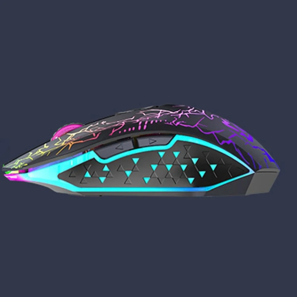 Leve bluetooth 2.4g mouse sem fio rgb modo duplo portátil mouse sem fio luzes coloridas portátil recarregável mouse pc