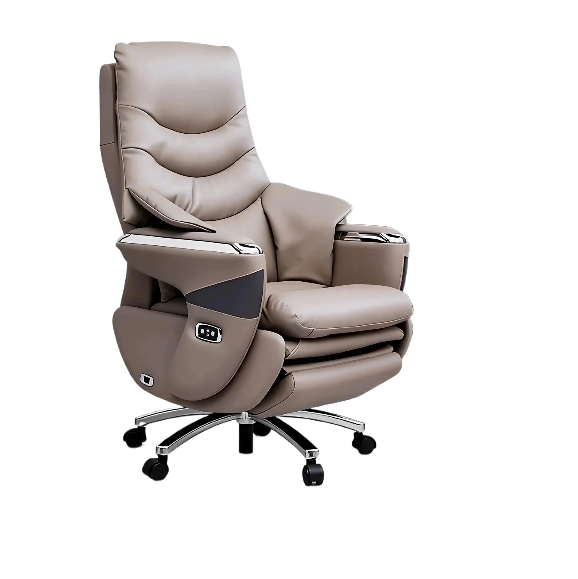LH, reclining cowhide chair business sedentary electric president chair