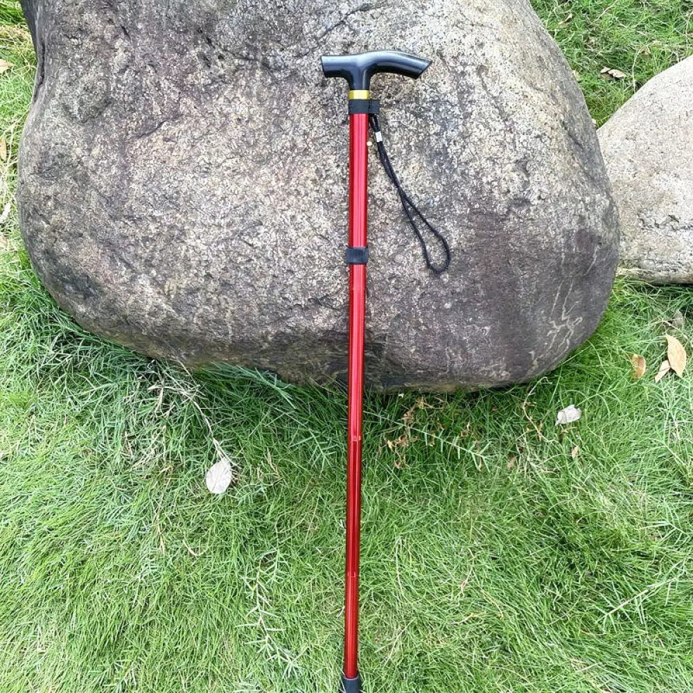 Adjustable Aluminum Trekking Pole Foldable Hiking Stick Lightweight Walking Cane For Outdoor Camping Mountaineering Gear
