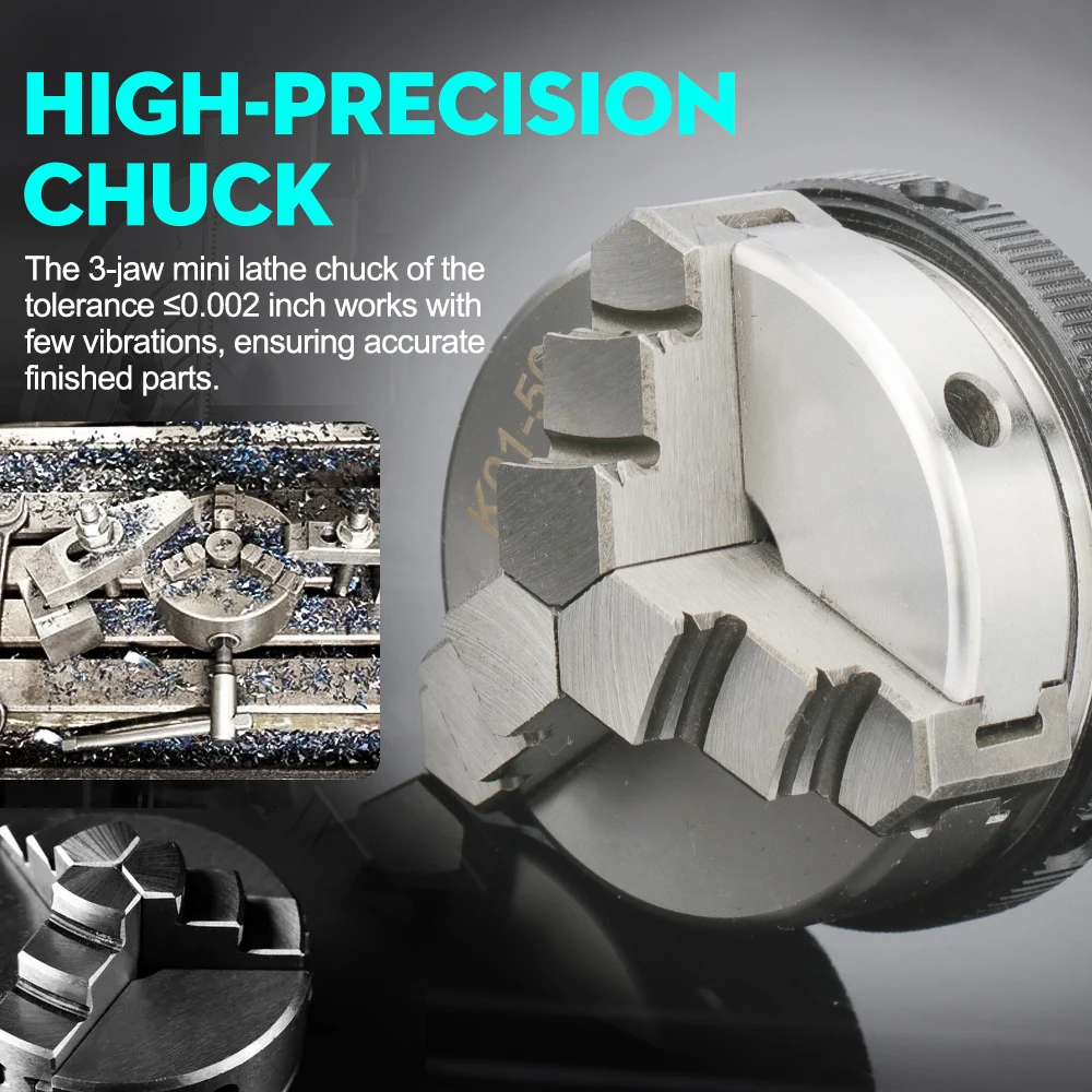 

HAMPTON 1PC Lathe Chuck K01 50 63 80B Self-Centering Mini Lathe Chuck 3 Jaw Wood Lathe Tool